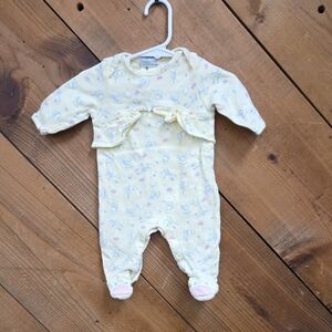 Honey Pot Vintage Yellow Baby Footie/Sleeper.  Duck.  3months